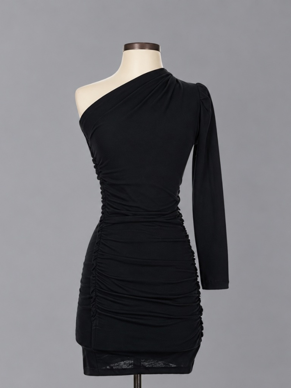 IRO One Shoulder Ruched Mini Dress – Size XS